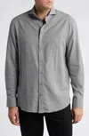 Johnnie-o Crenshaw Top Shelf Button-down Shirt In Light Grey In Gray