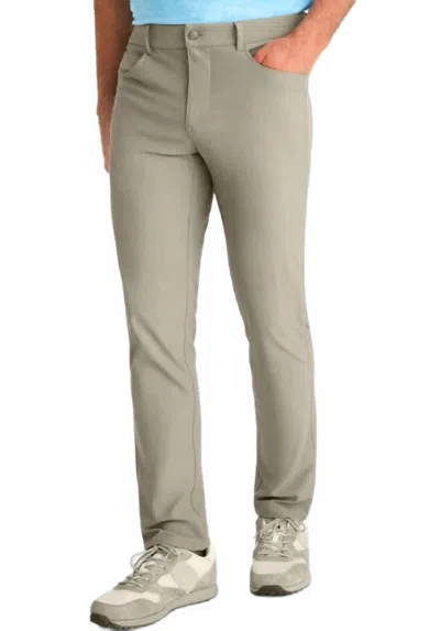 Johnnie-o Cross Country Prep Performance Pant In Light Khaki In Gray