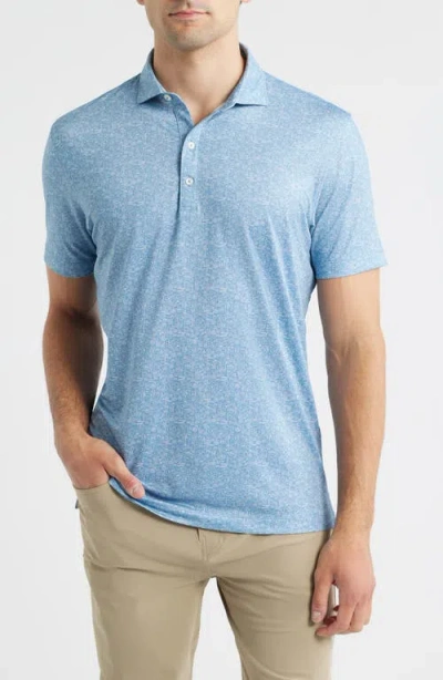 Johnnie-o Cup Of Jo Breakfast Print Performance Jersey Polo In Black