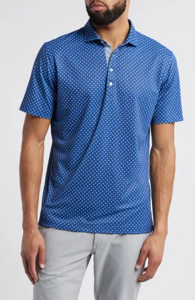 Johnnie-o Daisy Neat Floral Prep-formance Golf Polo In Lake