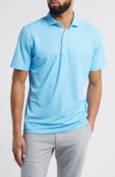 Johnnie-o Daisy Neat Floral Prep-formance Golf Polo In Maliblu