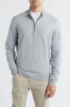 Johnnie-o Desmond Half Zip Sweater In Gray
