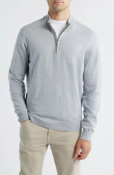 Johnnie-o Desmond Half Zip Sweater In Gray