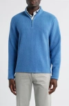 Johnnie-o Dion Fleece Half Zip Pullover In Blue