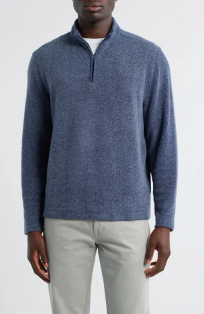 Johnnie-o Dion Fleece Half Zip Pullover In Blue