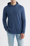 Johnnie-o Drayton Merino Wool Blend Hoodie In Blue