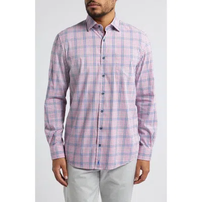 Johnnie-o Elson Check Stretch Button-up Shirt In Conch