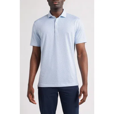 Johnnie-o Emillio Geo Print Prep-formance Golf Polo In Lake