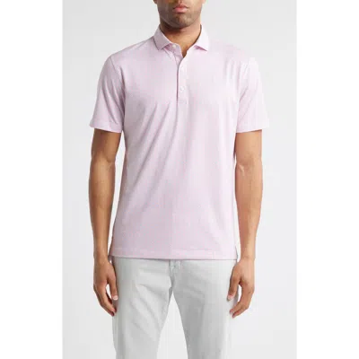 Johnnie-o Emillio Geo Print Prep-formance Golf Polo In Lobster