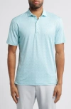 Johnnie-o Fernando Leaf Print Prep-formance Golf Polo In Green Grass