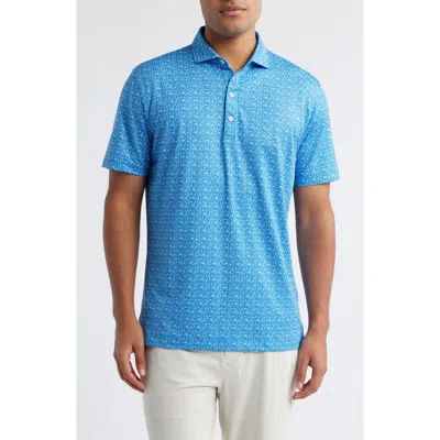 Johnnie-o Floral Reef Prep-formance Golf Polo In Blue