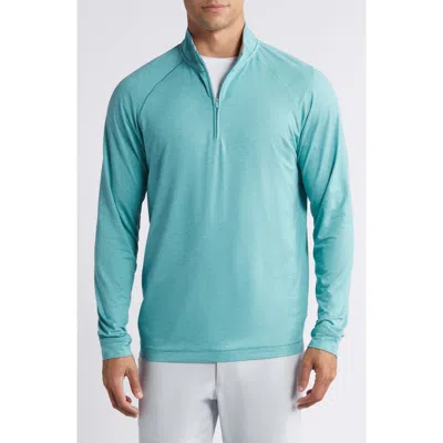 Johnnie-o Freeborne Prep-formance Quarter Zip Pullover In Green Grass
