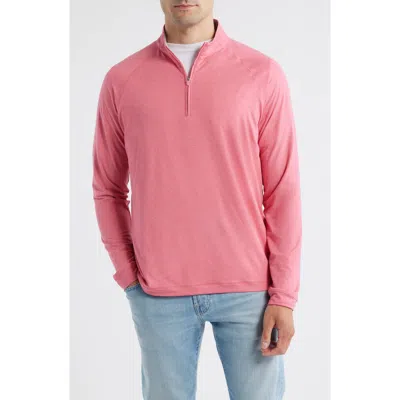 Johnnie-o Freeborne Prep-formance Quarter Zip Pullover In Pink