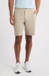 Johnnie-o Fusionn Stretch Nylon Chino Shorts In Khaki
