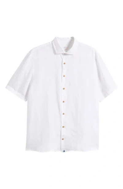 Johnnie-o Gianna Hangin' Out Short Sleeve Linen & Lyocell Button-up Shirt