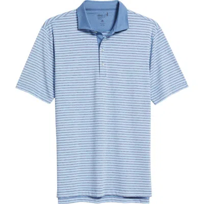 Johnnie-o Gibbons Stripe Prep-formance Polo In Maliblu