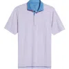 Johnnie-o Gibbons Stripe Prep-formance Polo In Porto Pink