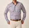 Johnnie-o Granger Button Down Shirt In Navy In Pink