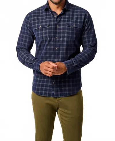 Johnnie-o Hangin' Out Button Up Shirt In Navy In Blue