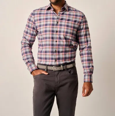 Johnnie-o Hansel Hangin Out Long Sleeve Shirt In Navy In Pattern