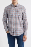 Johnnie-o Hartwick Plaid Nylon Blend Button-down Shirt In Multi