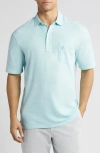 Johnnie-o Heathered Original 2.0 Pocket Polo In Snorkel