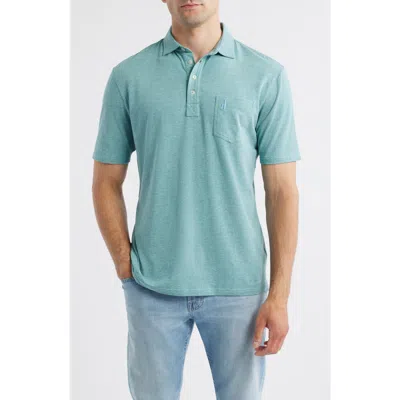 Johnnie-o Heathered Original 2.0 Pocket Polo In Green