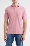 Johnnie-o Heathered Original 2.0 Regular Fit Polo In Pink