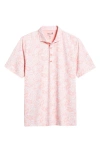 Johnnie-o Hideaway Floral Prep-formance Polo In Paloma