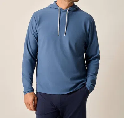 Johnnie-o Hoppin Performance Drawstring Hoodie In Lake In Blue