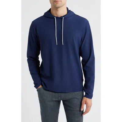 Johnnie-o Hoppin Rib Hoodie In Blue