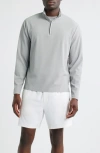 Johnnie-o Hoppin Rib Quarter Zip In Gray