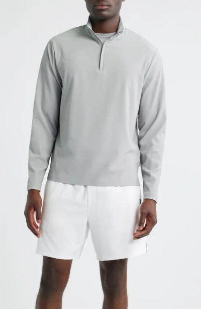 Johnnie-o Hoppin Rib Quarter Zip In Gray