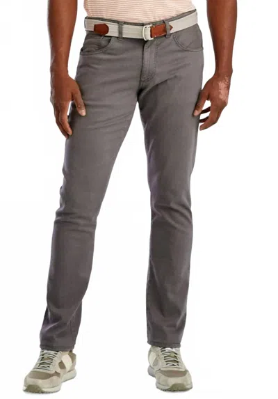 Johnnie-o Hugo Slim Straight Pants In Granite In Black