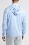 Johnnie-o Hybrid Performance Quarter Zip Hoodie In Seychelles