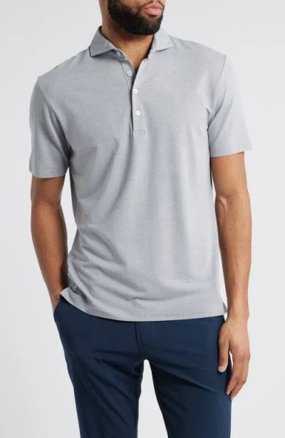 Johnnie-o Idris Top Shelf Heathered Polo In Black