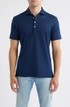 Johnnie-o Idris Top Shelf Heathered Polo In Blue