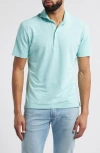 Johnnie-o Idris Top Shelf Heathered Polo In Green Grass