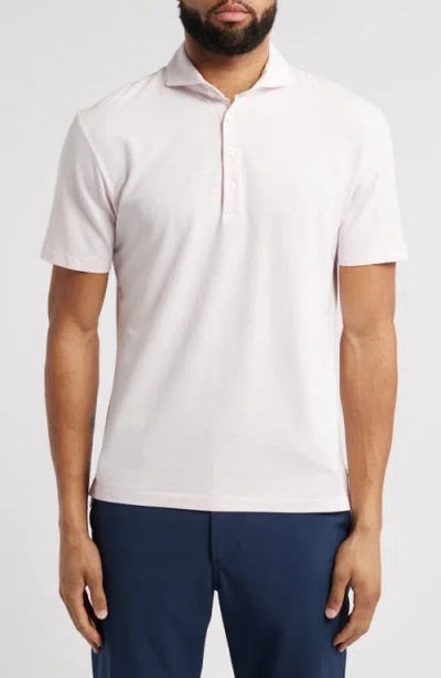 Johnnie-o Idris Top Shelf Heathered Polo In Rose