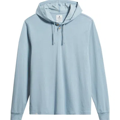 Johnnie-o Jase Hangin' Out Long Sleeve Hooded T-shirt In Blue