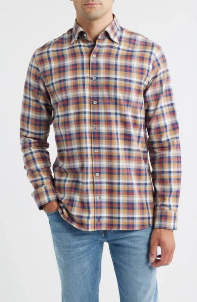 Johnnie-o Jonstone Check Top Shelf Cotton Twill Button-up Shirt In Multi