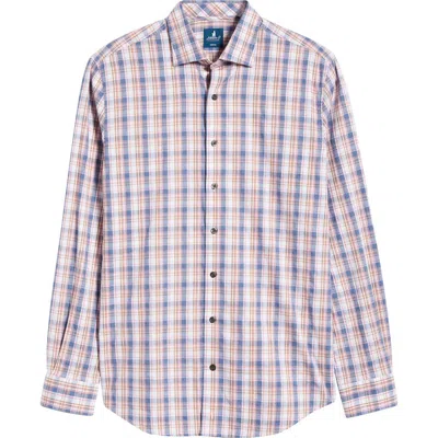 Johnnie-o Jordi Plaid Button-up Shirt In Pink