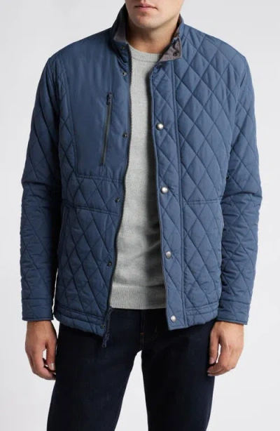 Johnnie-o Juno Quilted Jacket In Blue