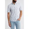 Johnnie-o Benson Floral Short Sleeve Stretch Button-up Shirt In Lapis