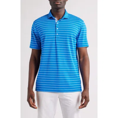Johnnie-o Kerwin Stripe Prep-formance Golf Polo In Palisades Blue