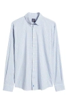 Johnnie-o Koby Gingham Performance Button-down Shirt In Navy