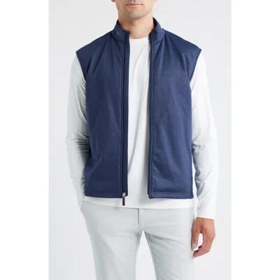 Johnnie-o Lomond Check Zip-up Vest In Blue