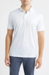 Johnnie-o Marina Palm Tree Print Performance Jersey Polo In Blue
