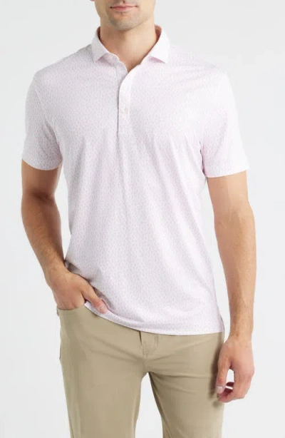 Johnnie-o Marina Palm Tree Print Performance Jersey Polo In Multi