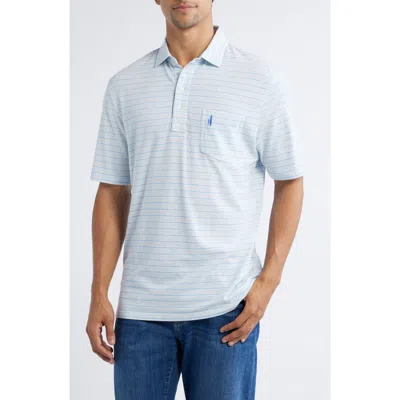 Johnnie-o Matthis Stripe Pocket Polo In Air